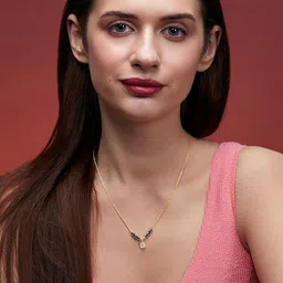 MINUTIAE Gold-Plated Stones and Beads Studded Necklace With Chain-picture-17