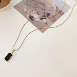 KRYSTALZ Gold-Plated Stainless Steel Pendant With Chain image 1