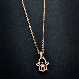 MINUTIAE Rose Gold Brass Rose Gold-Plated Bohemian Necklace-picture-42