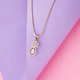 HOT AND BOLD Rose Gold & White Brass Rose Gold-Plated Necklace-picture-17