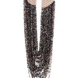 Bamboo Tree Jewels Black & White Afghan Necklace image 2