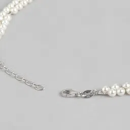 Zavya 925 Sterling Silver Rhodium-Plated Layered Necklace image 3