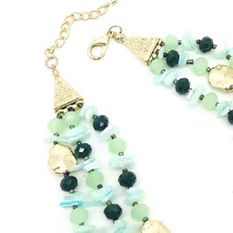 ODETTE Beaded Layered Statement Necklace image 4