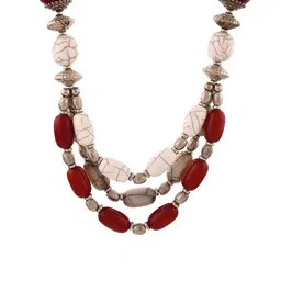 Bamboo Tree Jewels Alloy Artificial Beads Necklace image 3