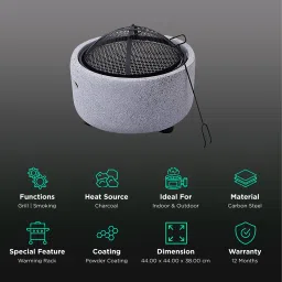 peng essentials Peng Essential Charcoal Barbeque Grill (Scratch Resistant) image 3