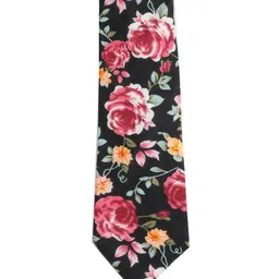 Alvaro Castagnino Men Black & Pink Printed Broad Tie image 5