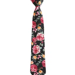 Alvaro Castagnino Men Black & Pink Printed Broad Tie image 2