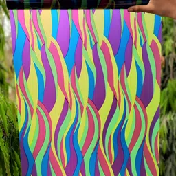 Jaamso Royals Yellow & Blue Printed Self-Adhesive Window Film Sticker-image-51