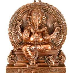 apka mart Copper Coloured Ganesh Ji Wall Hanging-image-15