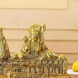 CraftVatika GoldToned Aluminium Ram Darbar Wall Hanging-image-29