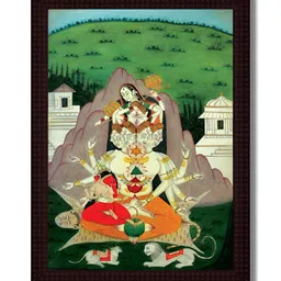 Tamatina Green & Brown Printed Wooden Framed Wall Art-picture-17