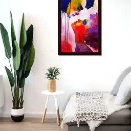 Tamatina Pink & Red 1 Piece Canvas Abstract Wall Paintings-image-4
