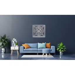 VAS collection home Grey Self Designed Square Shaped Wood Wall Decor Plate-picture-16