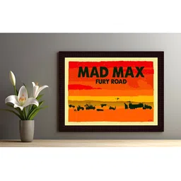 Tamatina Red & Brown Printed Wooden Framed Wall Art-picture-10