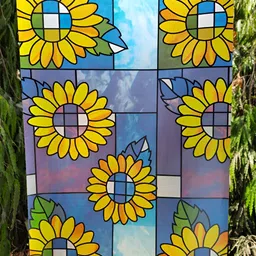 Jaamso Royals Blue & Yellow Printed Self-Adhesive Window Sticker-image-85