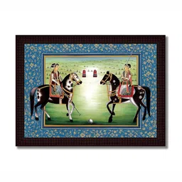 Tamatina Green & Brown Printed Wooden Framed Wall Art-picture-41