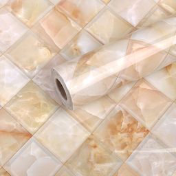Jaamso Royals Brown Printed Self-Adhesive Wallpaper-picture-0