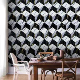 Jaamso Royals Black & White 3D Marble Wallpaper-picture-22