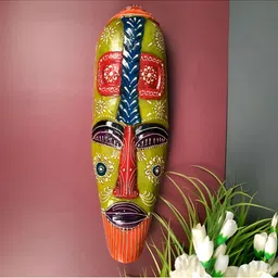 apka mart Green & Orange Printed Wooden Wall Decor-image-61