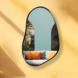 THE HANDMADE FLAIR Black Abstract Mirror Frame-picture-37