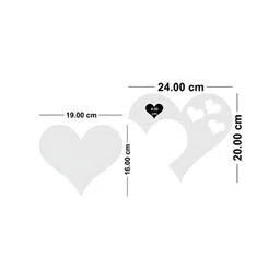 Wall1ders Gold Toned Combo Of Heart Mirror Wall Sticker image 5