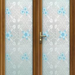 Jaamso Royals White Floral and Botanical Printed Self-Adhesive Waterproof Window Sticker-picture-33