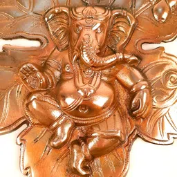 apka mart Copper Coloured Ganesh Ji Wall Hanging image 5