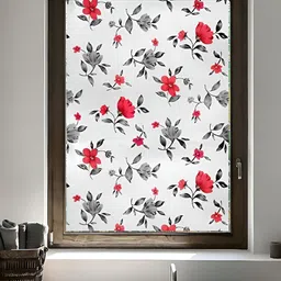 Jaamso Royals White & Red Printed Self-Adhesive Waterproof Window Sticker image 3