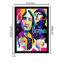 Gallery99 Multi The Beatles Texture Paper Framed Wall Art image 4