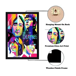 Gallery99 Multi The Beatles Texture Paper Framed Wall Art image 3