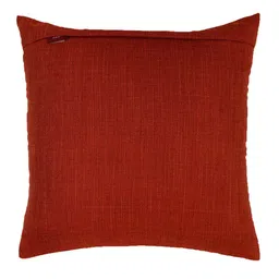 zeba Red Abstract Fabric 16 x 16 Inches Cushion Cover image 4