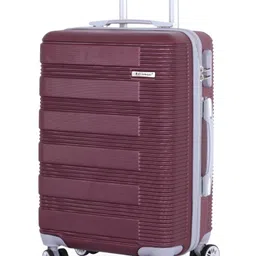 Medium Cabin & Check-in Set (65 cm) 8 Wheels - ABS Lightweight Suitcase Trolley bag -with Anti-Theft Zipper - Purple-image-23