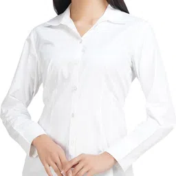 yellow pine Women Regular Fit Solid Curved Collar Casual Shirt-picture-21