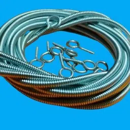 tridev enterprises 500 cm spring wire cable anf 10 free hooks Curtain Ring with Hook-picture-46