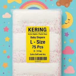 kering Baby Diapers | leak proof super dry and super comfy pants - Large (75 Pieces) - L-picture-12