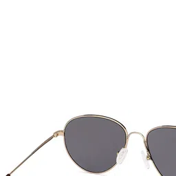 John Jacobs Unisex Grey Lens & Gold-Toned Aviator UV Protected Lens Sunglasses image 3