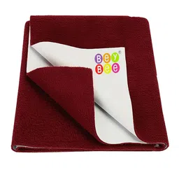 BeyBee Kids Maroon Cotton Mattress Protector-image-16