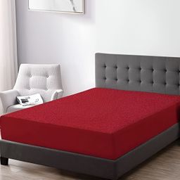 RF RELAXFEEL Maroon Terry Water Resistant Mattress Protector-picture-22