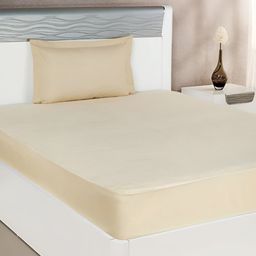 RF RELAXFEEL Beige Cotton Fitted King Size Water Resistant Mattress Protector-picture-7