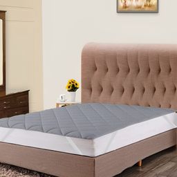RF RELAXFEEL White & Grey Cotton Water Resistant Mattress Protector-picture-42
