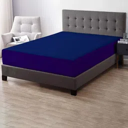 Adbeni Home Blue Terry Cortrdige Cotton 200 GSM Waterproof Mattress Protector-image-8