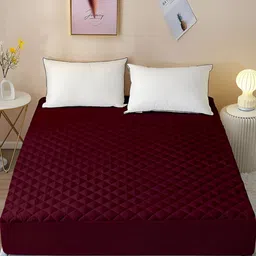 Comfowell Maroon Fitted King Size Waterproof Mattress Cover-image-84