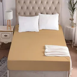 tundwal's Beige Terry Breathable Mattress Protector-picture-38