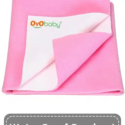 OyO Baby Infants Pink Waterproof Mattress Protector-image-50