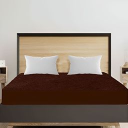 RF RELAXFEEL Brown Fitted King Size Cotton Water Resistant Mattress Protector-picture-24