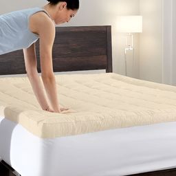 RF RELAXFEEL Beige Cotton Water Resistant Mattress Protector-picture-21