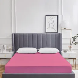 Adbeni Home Pink Terry Cortridge Cotton 200 GSM Waterproof Mattress Protector-image-45