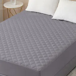 DREAM CARE Grey Quilted Cotton Waterproof & Breathable MattressProtector-image-70