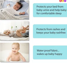 BeyBee Kids Blue & Pink 2-Pieces Cotton Breathable Dry Sheet-image-33