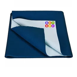BeyBee Blue Cotton Waterproof Single Mattress Protector-image-46